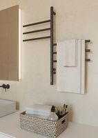 ELNA Grzejnik łazienkowy elektryczny Vertical 6 ruchome ramiona Black