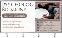 BANER REKLAMOWY 130x80 cm dużo wzorów PSYCHOLOG RODZINNY