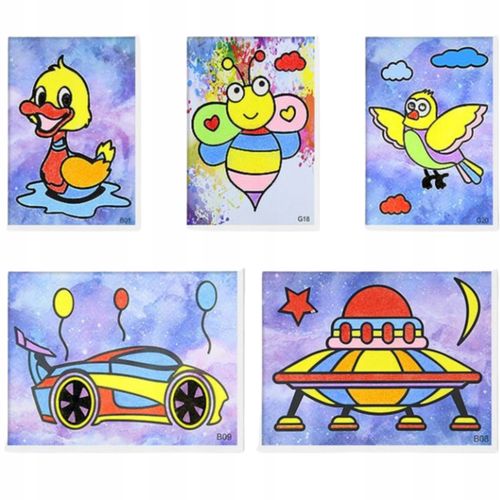 Zestaw kreatywny do malowania piaskiem dla dzieci malowanie obrazki na Arena.pl