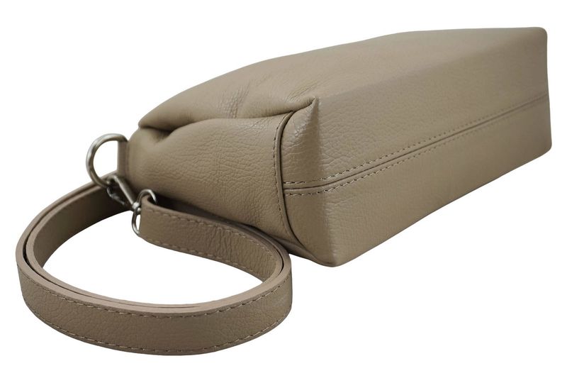 Uniwersalna torebka skórzana listonoszka - Beżowa zdjęcie 5