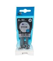 Śruba 6x50mm metryczny skok gwintu 4 szt. łeb okrągły fra