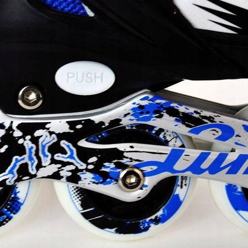 ROLKI REGULOWANE 39-42 Płozy aluminiowe Kółka kauczukowe 80mm Łożyska ABEC7 na Arena.pl