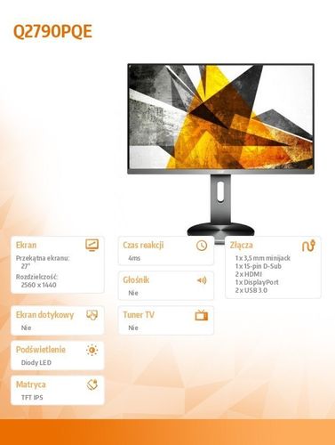 Monitor Q2790PQE 27 IPS HDMIx2 DP USB Pivot na Arena.pl