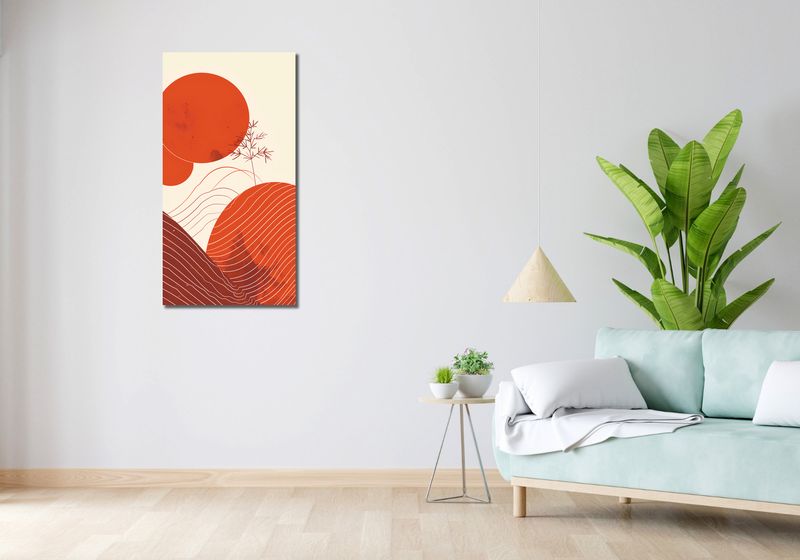 Obraz 50x100cm Ciepło Czerwieni zdjęcie 2