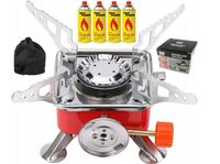 KUCHENKA GAZOWA TURYSTYCZNA MAŁA MINI PRZENOŚNA + 4 GAZY KARTUSZE GAZOWE