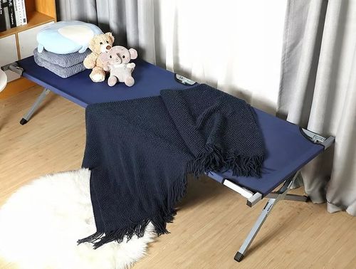 ŁÓŻKO SKŁADANE POLOWE TURYSTYCZNE KANADYJKA LEŻANKA 190cm STABILNE TORBA na Arena.pl