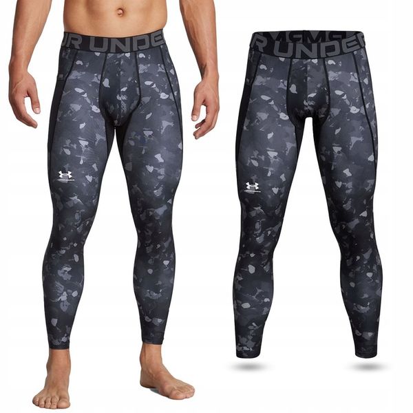 LEGGINSY SPORTOWE MĘSKIE UNDER ARMOUR DO BIEGANIA TERMOAKTYWNE 1386938-001 zdjęcie 1