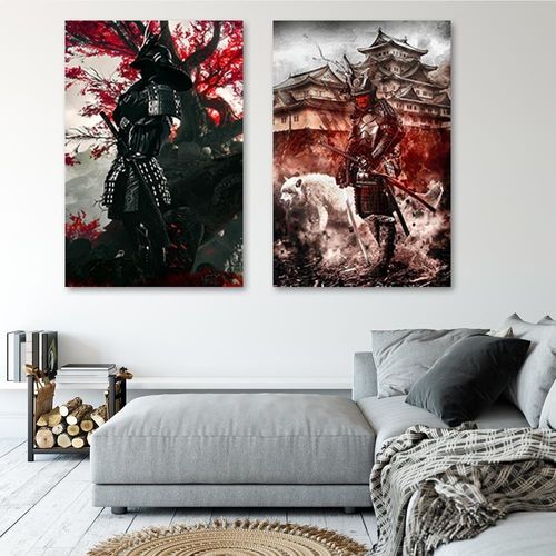 Deco Panel, Samuraj i biały wilk 40x60 na Arena.pl