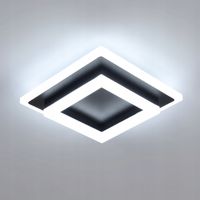 Lampa sufitowa Czarna Kwadratowa 6500K 24W Nowoczesn do Sypialni MCKALEN
