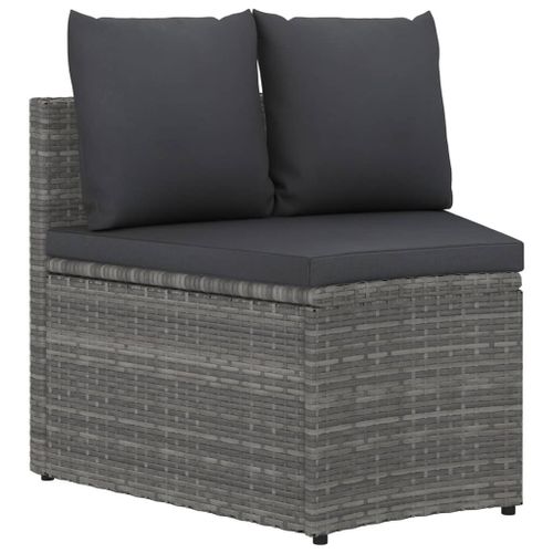 Sofa do ogrodu + poduszki polirattan szara VidaXL na Arena.pl