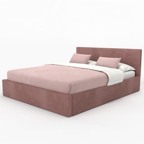 ŁÓŻKO TAPICEROWANE 160x200 ŁÓŻKO PODWÓJNE Z POJEMNIKIEM BRUDNY RÓŻ na Arena.pl