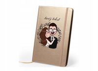 Notes metaliczny A5 PERSONALIZOWANY PREZENT NA WALENTYNKI długopis GRATIS