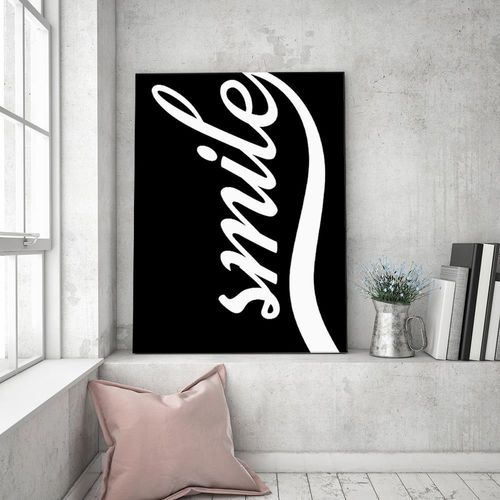 Obraz na płótnie – Canvas, czarny uśmiech 60x90 na Arena.pl