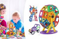 KLOCKI MAGNETYCZNE Zestaw 72 elementy Panele Figury 3D