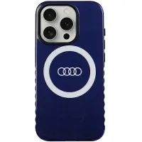 Etui Audi IML Big Logo MagSafe na iPhone 15 Pro - niebieskie