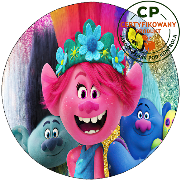 Opłatek na tort Trolls Trolle zdjęcie 1