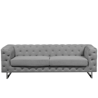 Sofa 3-osobowa szara VISSLAND