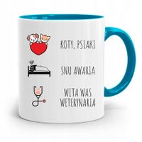 Kubek Błękitny Weterynarza Wita Was Weterynaria Z Nadrukiem Ze Zdjęciem