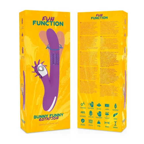 fun function bunny 2.0 - model rotacyjny, silikonowy, ładowanie usb, 24 cm na Arena.pl