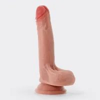 crushious inviktus liquid silicone 19 cm - model z przyssawką, kolor c