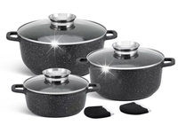 Zilner GARNKI MARMUROWO-CERAMICZNE 6ELE. ZILNER ZL-7020
