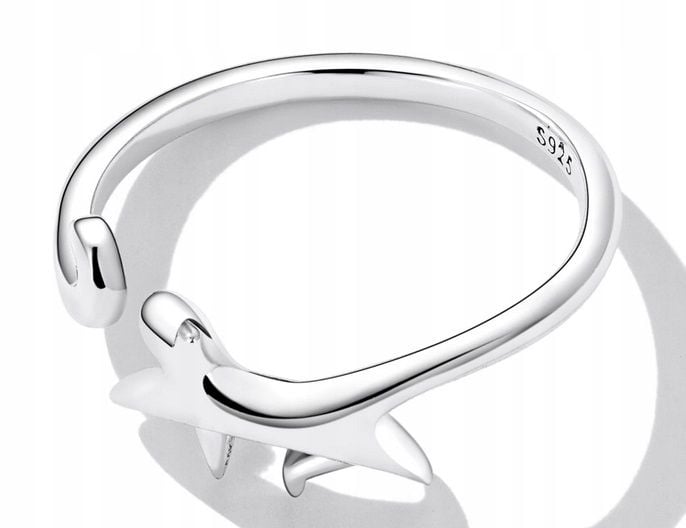 Pierścionek srebrny KOT regulowany s925 +pudełko zdjęcie 3