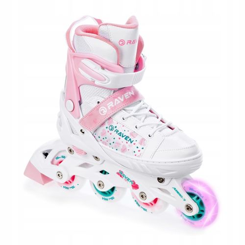 Rolki Regulowane RAVEN Rosi 31-35 Kółko LED na Arena.pl