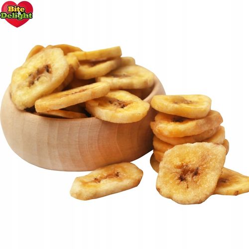 Chipsy bananowe bez cukru niesłodzone 2kg Zdrowa przekąska suszony banan na Arena.pl