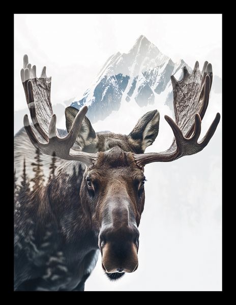 Plakat 15x20cm Łoś Duch Lasu zdjęcie 2