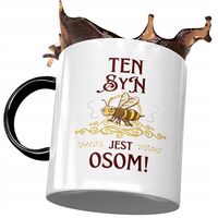 Kubek Czarny Dla Syna Na Dzień Dziecka Prezent Z Nadrukiem Ze Zdjęciem