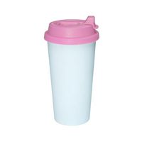 Kubek ECO Tumbler z Różowym Wieczkiem Sublimacja Termotransfer