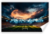 Fototapeta PREMIUM STRUKTURA ZMYWALANA Panorama widok na stadion piłkarski