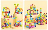 KLOCKI MAGNETYCZNE KONSTRUKCYJNE EDUKACYJNE 45 EL DLA DZIECI MAGNETIC STICK