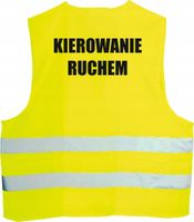 KAMIZELKA ODBLASKOWA z nadrukiem KIEROWANIE RUCHEM
