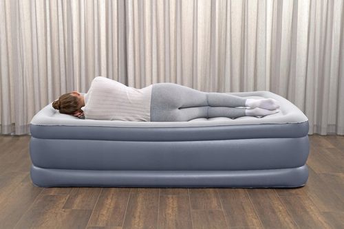 Dmuchany dla 2 osób dwuosobowy wysoki 200x150 wbudowaną pompką elektryczną na Arena.pl