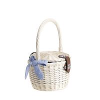 Torebka Wiklinowa Wybielana Okrągła z obszyciem Ø23 H17/37 cm uniwersalny