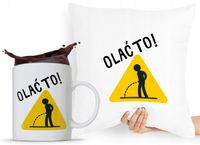 Zestaw Poduszka + Kubek Śmieszny Zabawny Prezent Z Nadrukiem Ze Zdjęciem