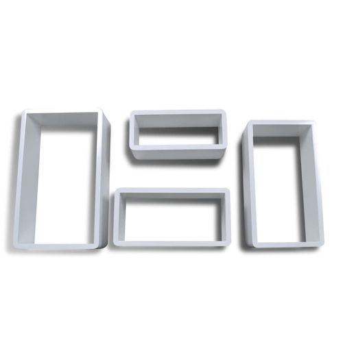 Półki Ścienne Kostki, 8 Szt., Białe na Arena.pl