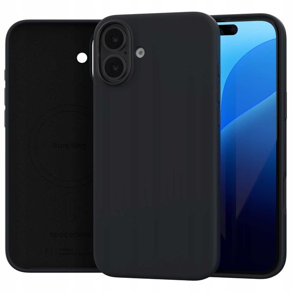 Spacecase Pure Mag Iphone 16 Plus Black zdjęcie 3