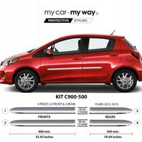 Toyota Yaris 2012-2019 5DR HB Listwy CHROM Drzwi