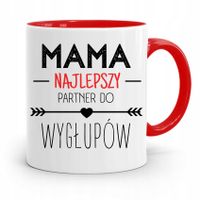 Kubek Czerwony Dla Mamy Partner Do Wygłupów Z Nadrukiem Ze Zdjęciem