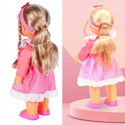 INTERAKTYWNA LALKA Bobas Śpiewająca Chodzi Reaguje na Klaśnięcie Duża 42cm na Arena.pl