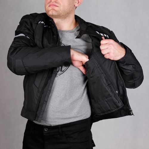 Kurtka motocyklowa HUSAR HORNET męska tekstylna czarna + kominiarka na Arena.pl
