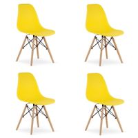 Krzesło OSAKA żółte / nogi naturalne x 4