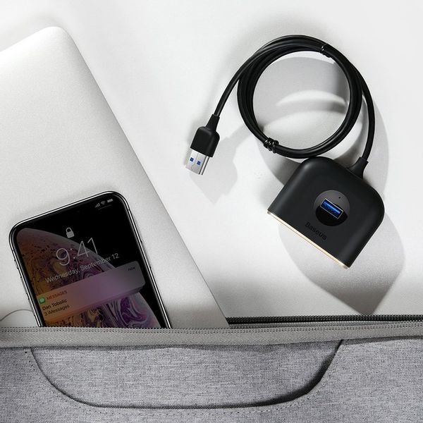 BASEUS HUB PRZEJŚCIÓWKA ROZDZIELACZ 3x USB 2.0/USB 3.0 KABEL PRZEWÓD USB 1m zdjęcie 5