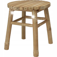 TABORET BAMBUSOWY siedzisko NISKI TABORECIK Z BAMBUSA Ø 35 x 38