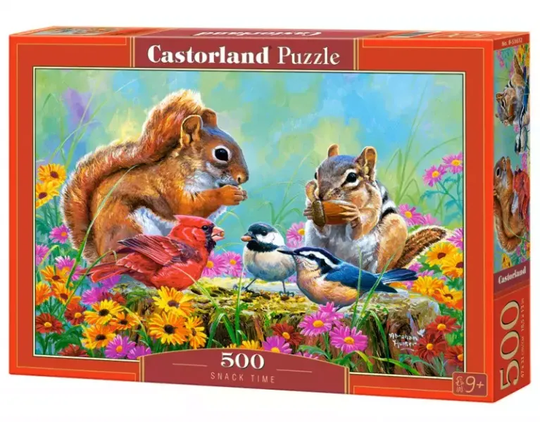 Puzzle 500 elementów Wiewiórki Snack Time zdjęcie 1