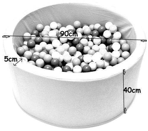 Suchy Basen z piłeczkami 90x40 piłkami 200 wzory dla dzieci kojec z kulkami na Arena.pl