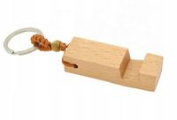 Breloczek Podstawka pod telefon Smartphone drewno