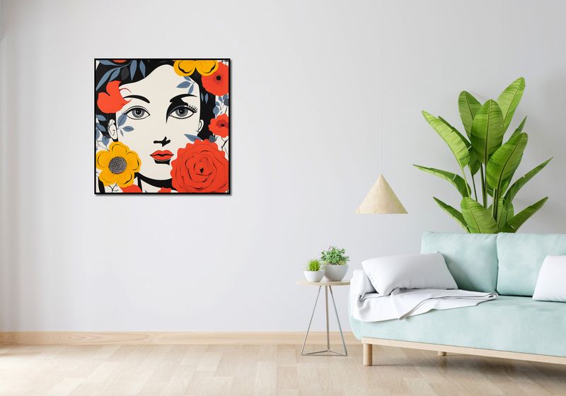 Plakat 80x80cm Kwiatowa Aura zdjęcie 4